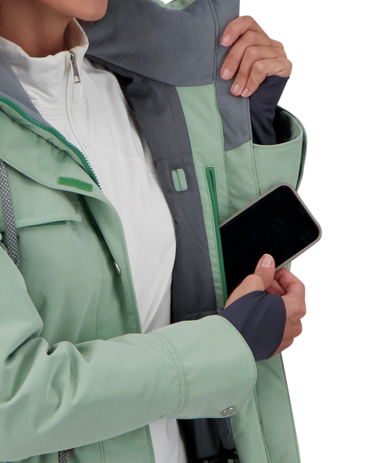 Obermeyer Celestia Jacket - Eucalyptus 8 Obermeyer Celestia Jacket - Eucalyptus - Image 6