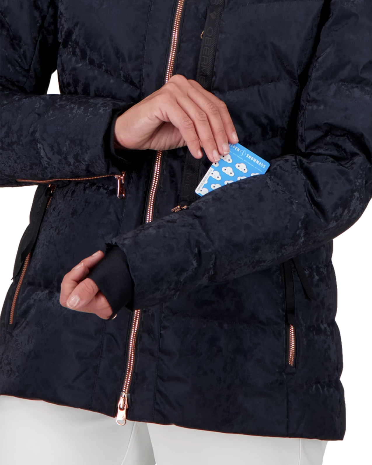 Obermeyer Circe Down Jacket - Black Frost 6 Obermeyer Circe Down Jacket - Black Frost - Image 4