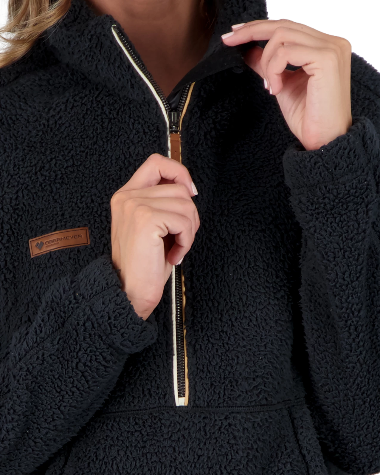 Obermeyer Piper Sherpa Pullover - Black 6 Obermeyer Piper Sherpa Pullover - Black - Image 4