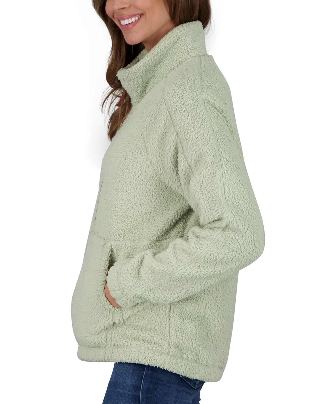 Obermeyer Piper Sherpa Pullover - Sagebrush 5 Obermeyer Piper Sherpa Pullover - Sagebrush - Image 3