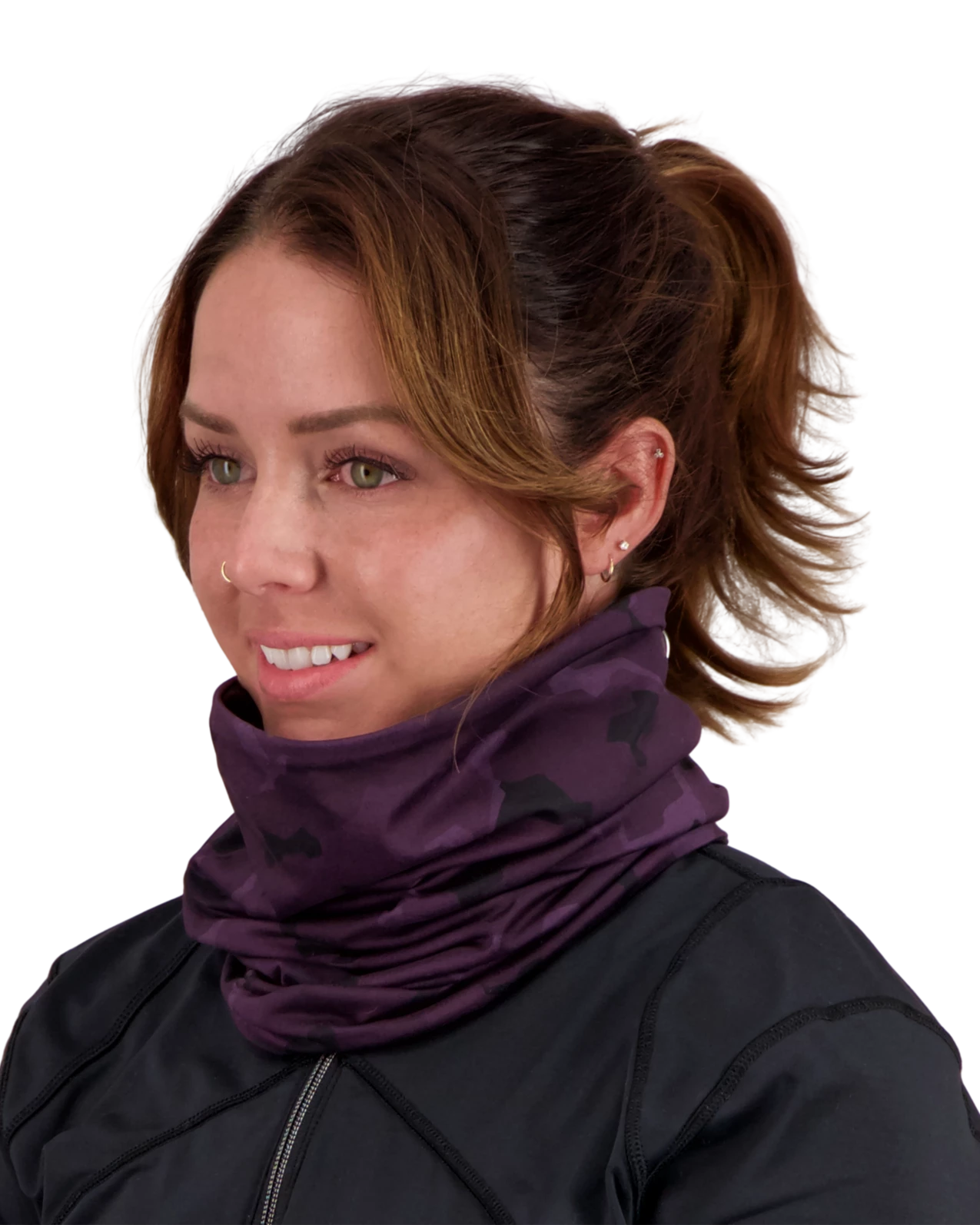 Obermeyer First-On Reversible Neck Warmer - Magnetic Camo 3 Obermeyer First-On Reversible Neck Warmer - Magnetic Camo