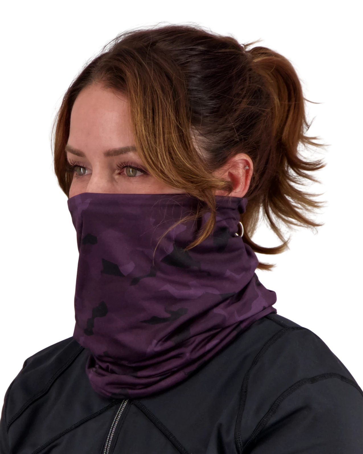 Obermeyer First-On Reversible Neck Warmer - Magnetic Camo 5 Obermeyer First-On Reversible Neck Warmer - Magnetic Camo - Image 3