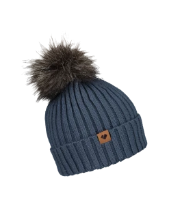 Obermeyer Denver Faux Fur Pom Beanie - Blue Ash -Obermeyer-US store WebZoom 1805721168 S06 MQNSDE