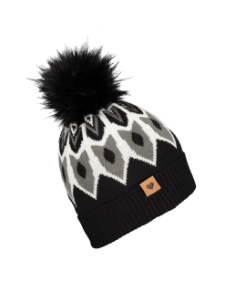 Obermeyer Fair Isle Faux Fur Pom Beanie - Black 9 Obermeyer Fair Isle Faux Fur Pom Beanie - Black -Obermeyer-US store WebZoom 1806816009 S06 MQNSDE