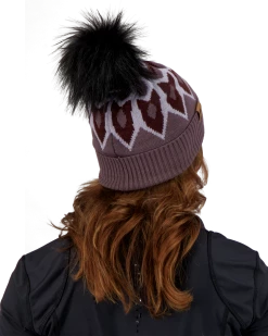 Obermeyer Fair Isle Faux Fur Pom Beanie - Purple Reign -Obermeyer-US store WebZoom 1806821179 S02 MODSDE
