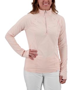 Obermeyer Discover 1/4 Zip Baselayer Top - Pink Sand