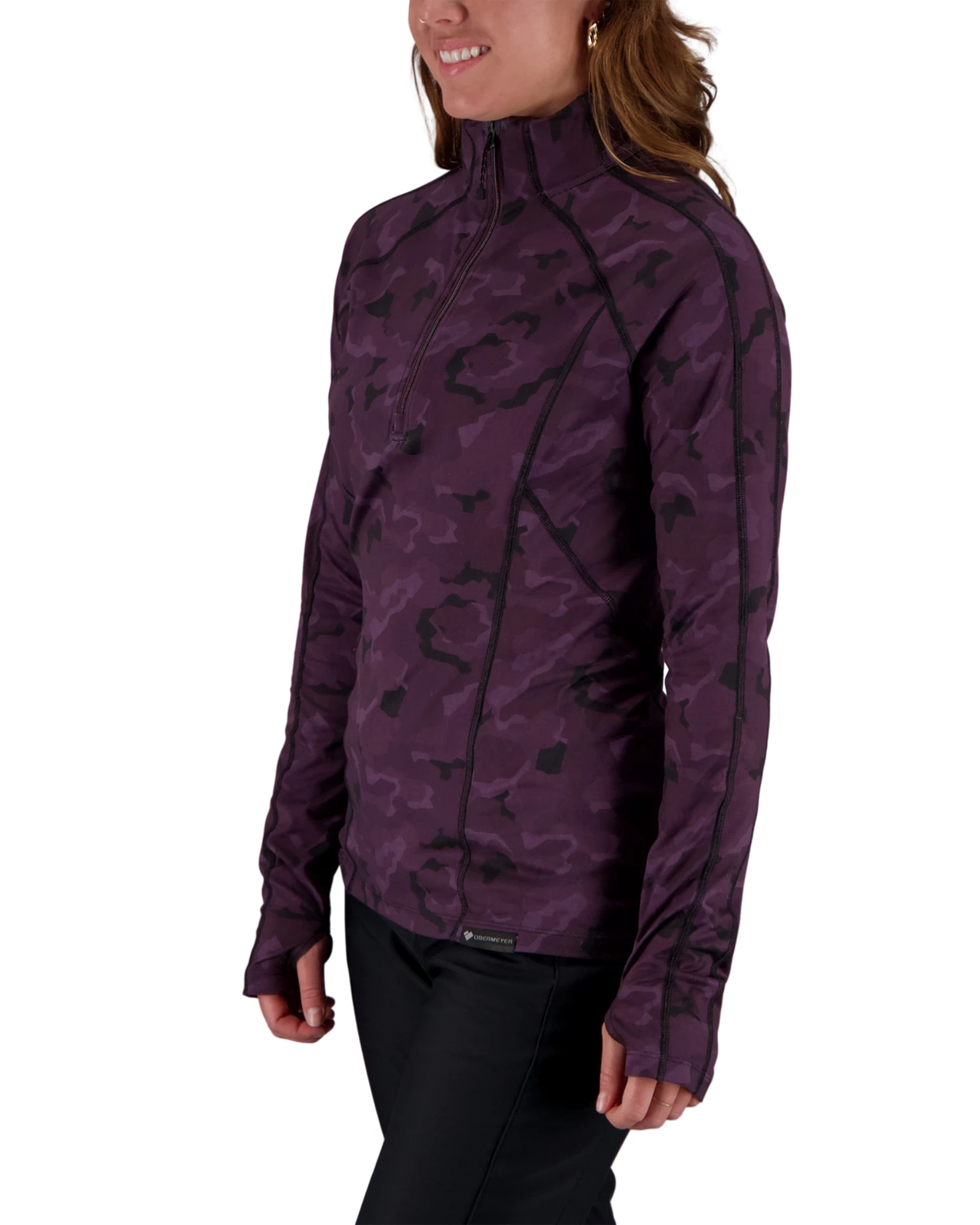 Obermeyer Discover 1/4 Zip Baselayer Top - Magnetic Camo 5 Obermeyer Discover 1/4 Zip Baselayer Top - Magnetic Camo - Image 3