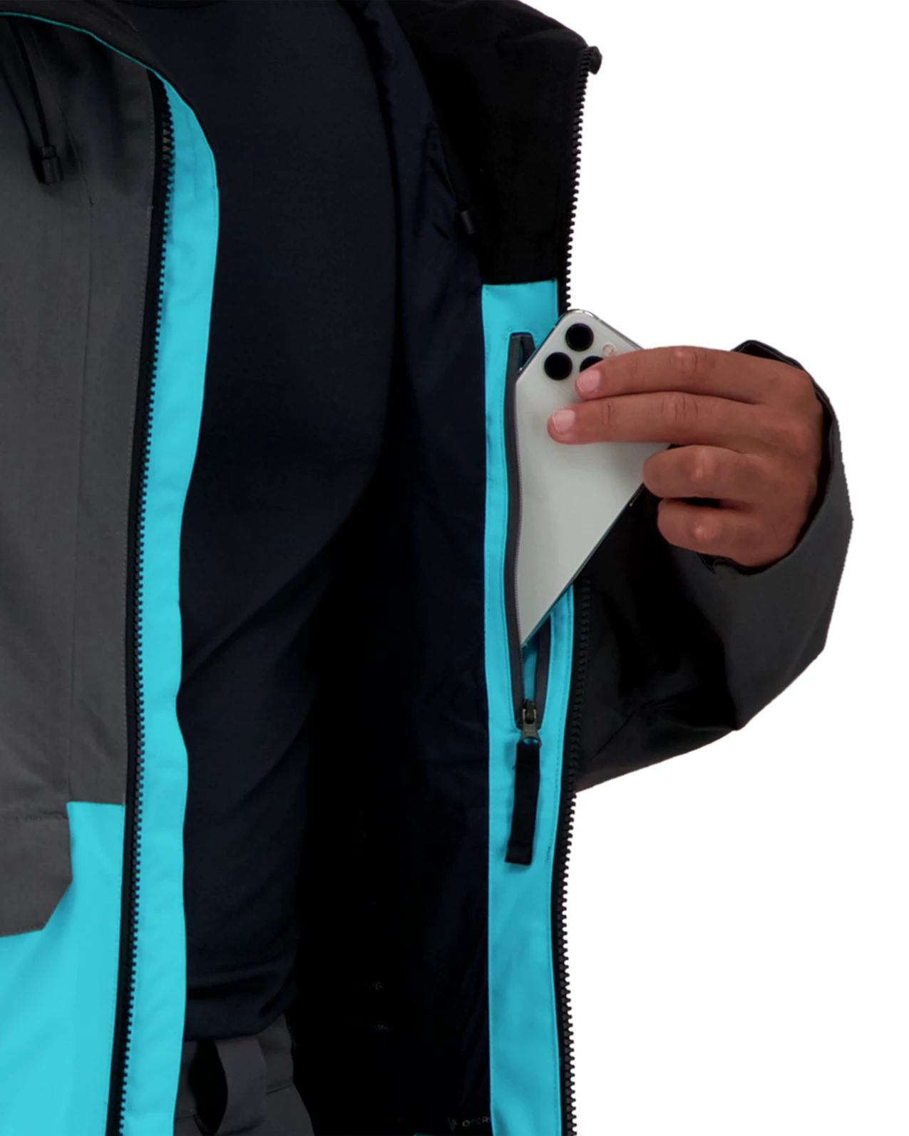 Obermeyer Chandler Shell Jacket - Coal 9 Obermeyer Chandler Shell Jacket - Coal - Image 7