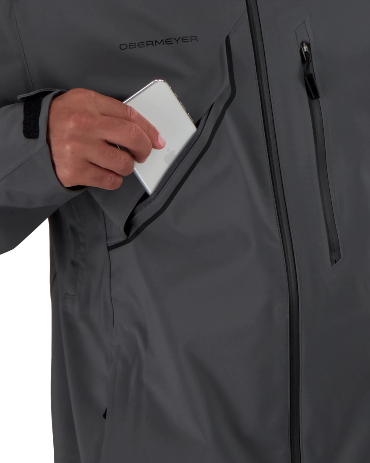Obermeyer Foraker Shell Jacket - Coal 8 Obermeyer Foraker Shell Jacket - Coal - Image 6