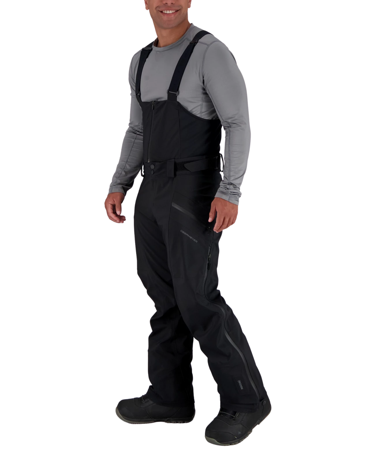 Obermeyer Fairweather Shell Bib Pant - Black 5 Obermeyer Fairweather Shell Bib Pant - Black - Image 3