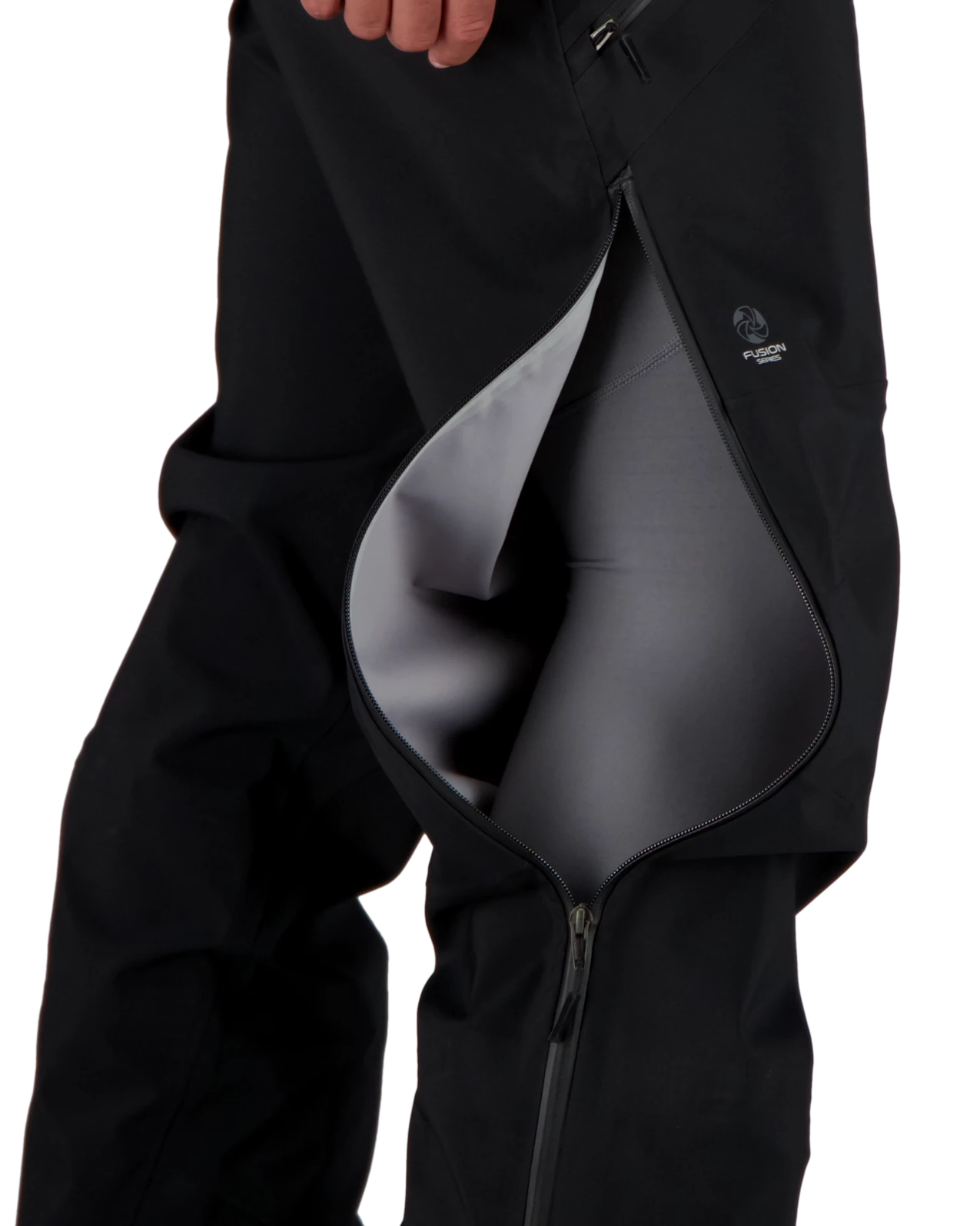 Obermeyer Fairweather Shell Bib Pant - Black 8 Obermeyer Fairweather Shell Bib Pant - Black - Image 6