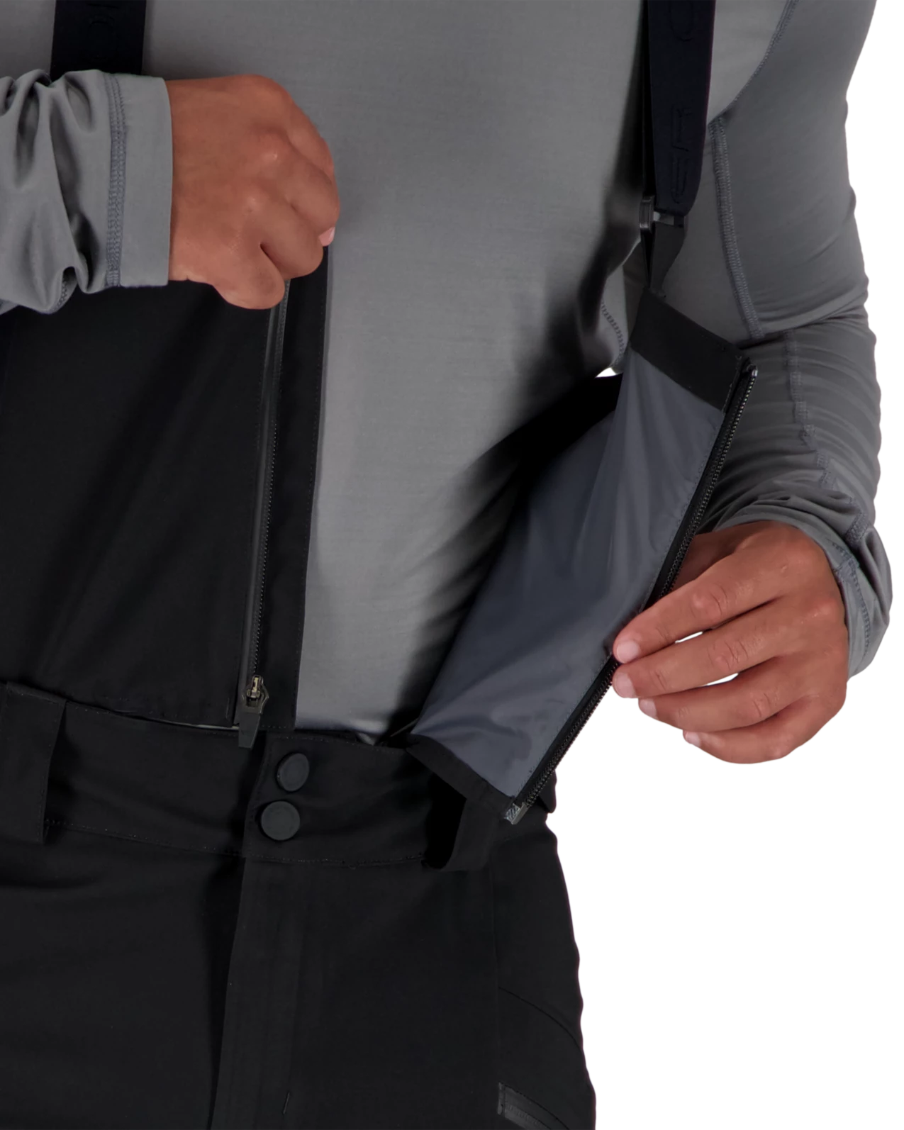 Obermeyer Fairweather Shell Bib Pant - Black 12 Obermeyer Fairweather Shell Bib Pant - Black - Image 10