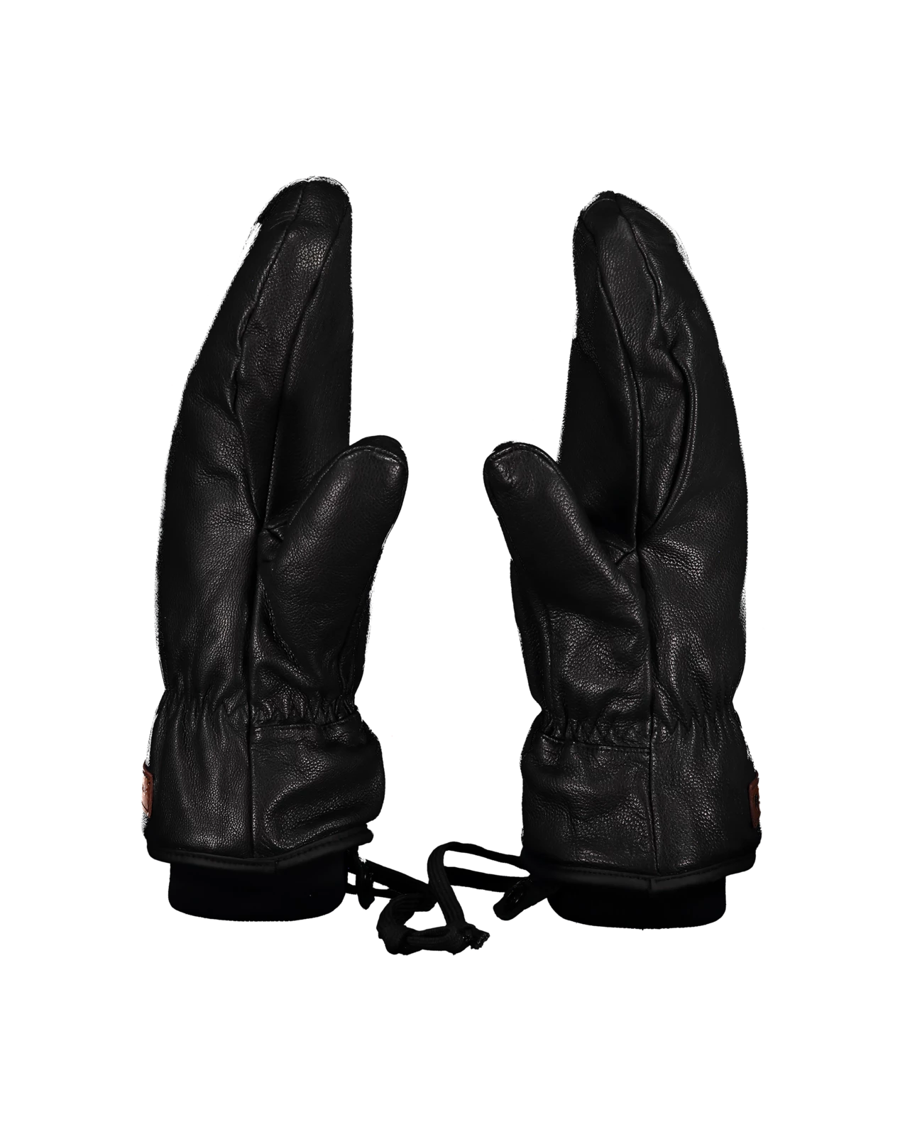 Obermeyer Men's Leather Mitten - Black 5 Obermeyer Men's Leather Mitten - Black - Image 3