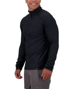 Obermeyer Flex 1/4 Zip Baselayer Top - Black -Obermeyer-US store WebZoom 2901316009 S04 MODSDE