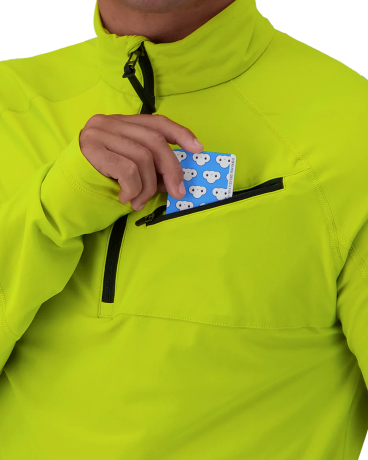 Obermeyer Flex 1/4 Zip Baselayer Top - Matcha 6 Obermeyer Flex 1/4 Zip Baselayer Top - Matcha - Image 4