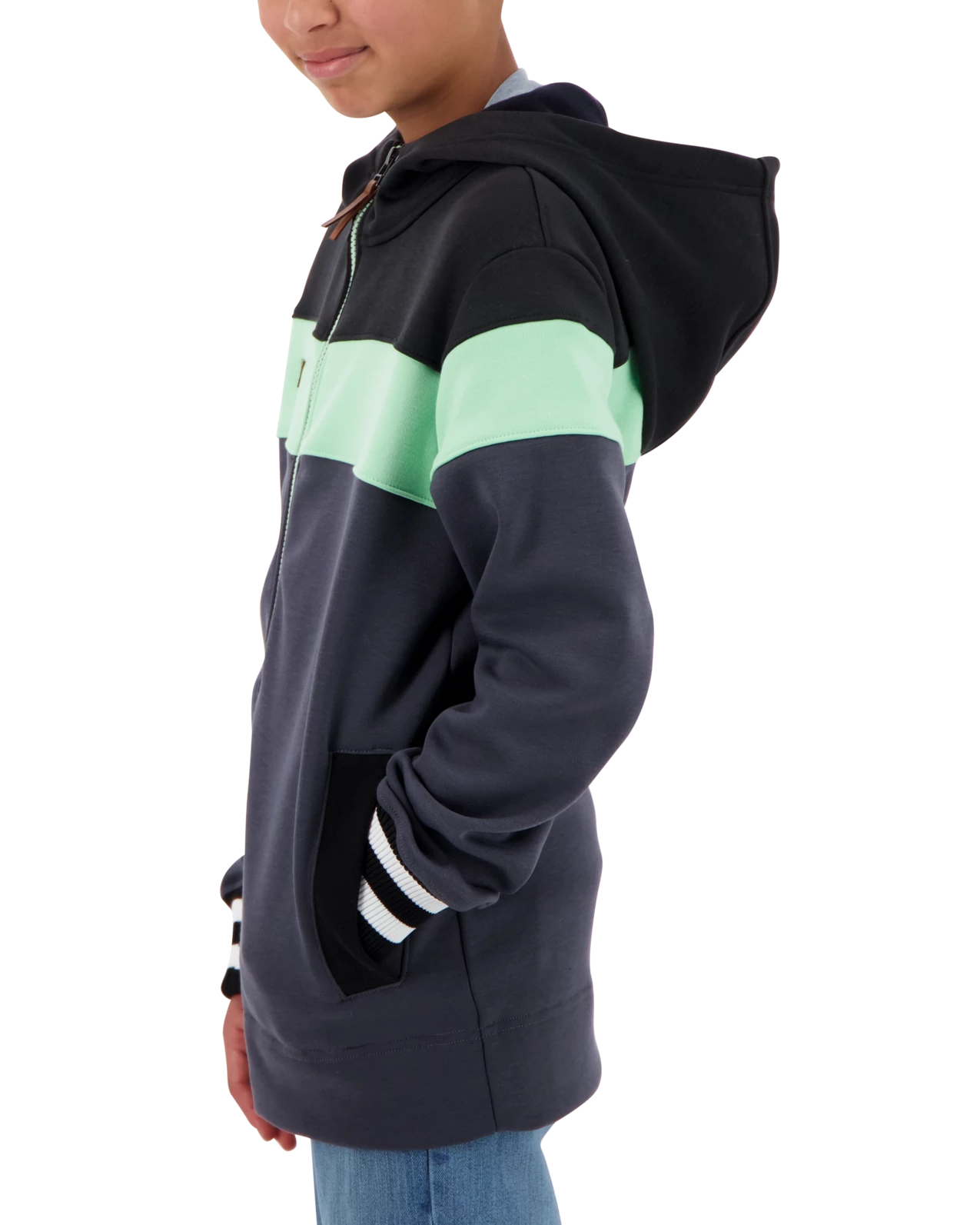 Obermeyer Lucas Fleece Hoodie - Coal 6 Obermeyer Lucas Fleece Hoodie - Coal - Image 4