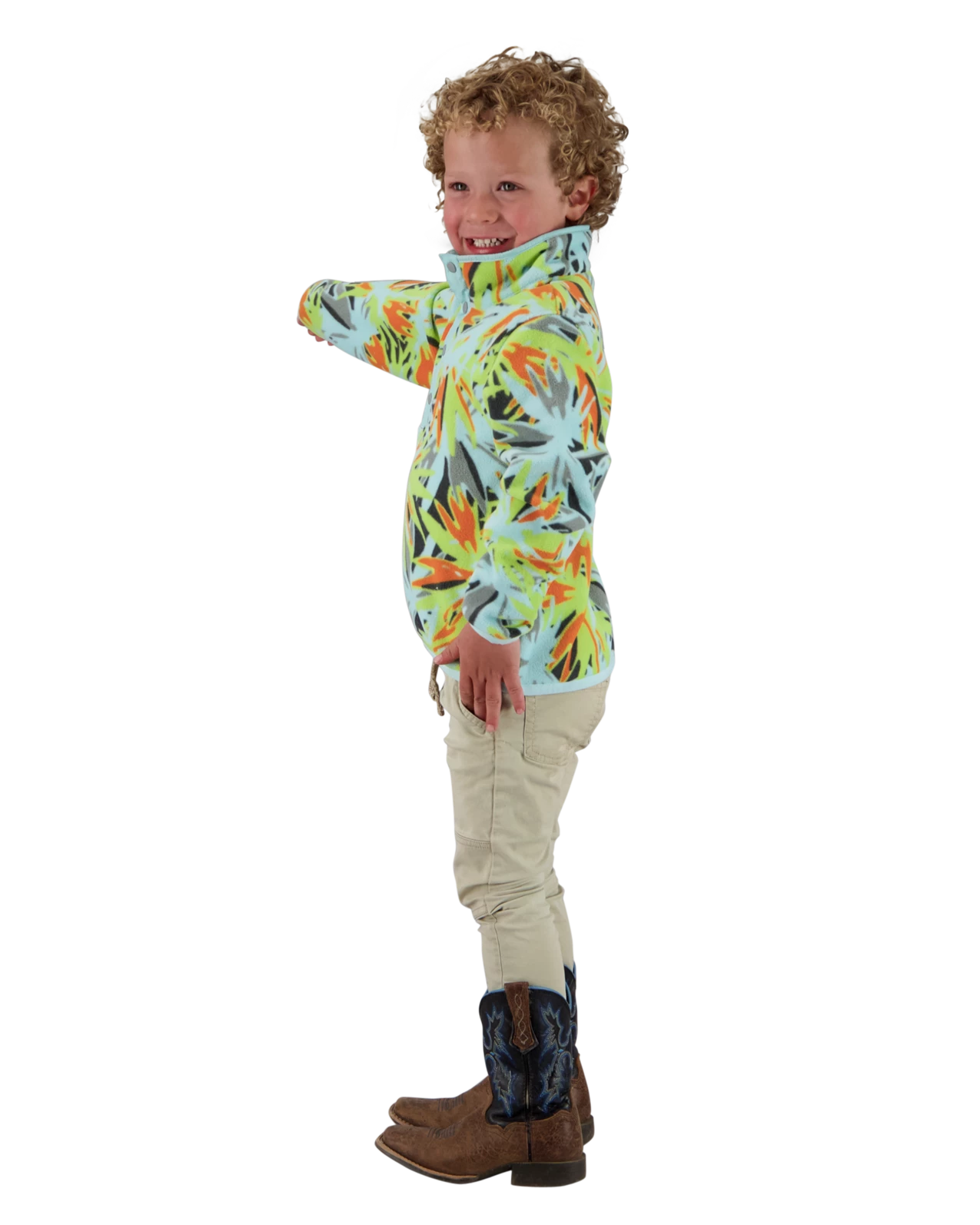 Obermeyer Kids' Boulder Fleece - Far Out 5 Obermeyer Kids' Boulder Fleece - Far Out - Image 3