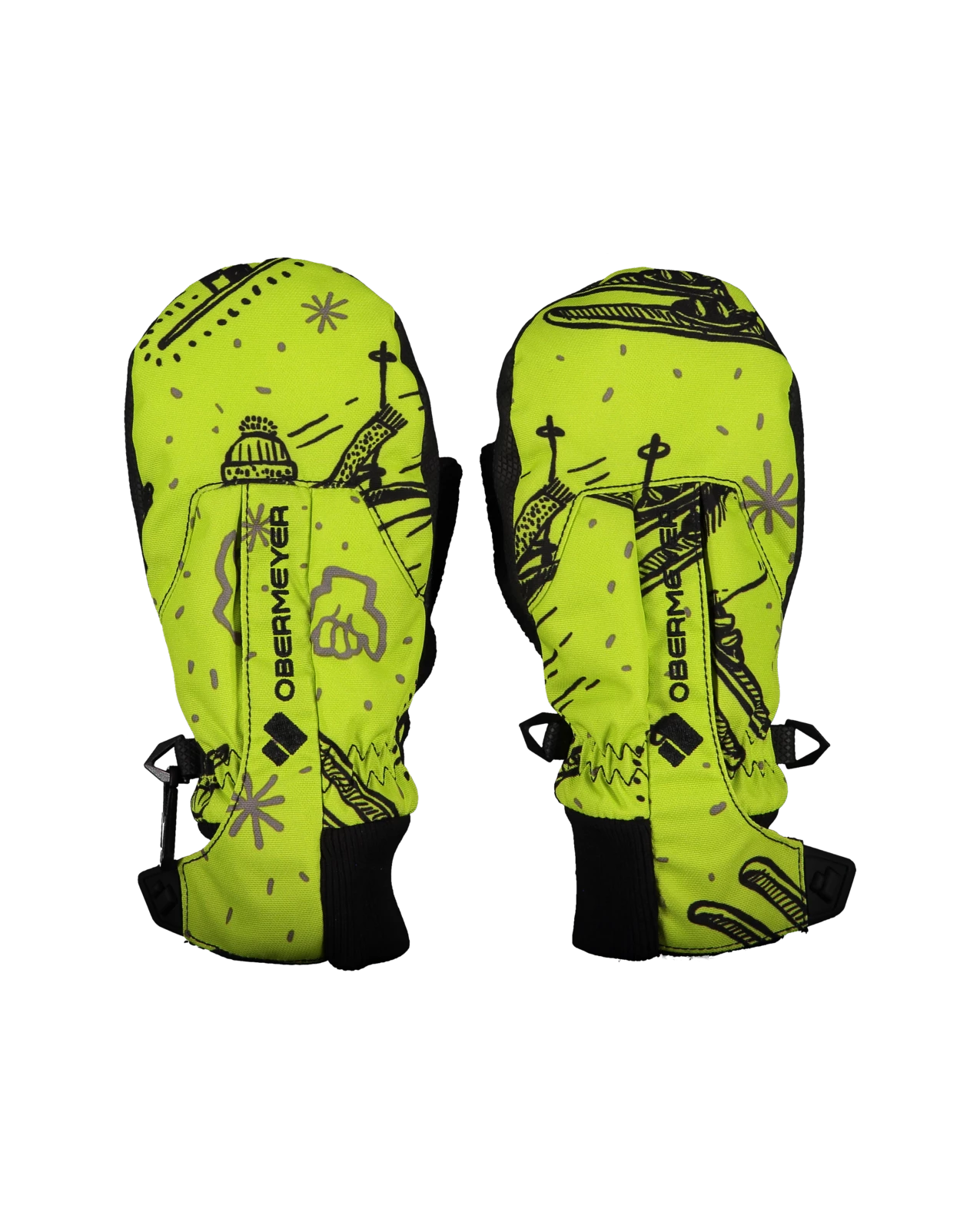 Obermeyer Thumbs Up Mitten Print - Racer Birdz 3 Obermeyer Thumbs Up Mitten Print - Racer Birdz