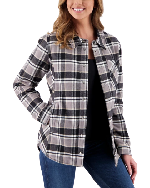 Obermeyer Women's Avery Flannel - Berm Plaid 6 Obermeyer Women's Avery Flannel - Berm Plaid - Image 4