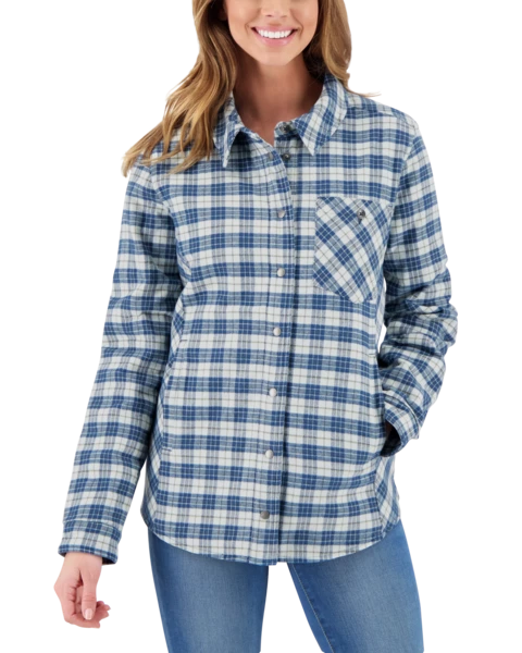 Obermeyer Women's Avery Flannel - Icy Mey Plaid 6 Obermeyer Women's Avery Flannel - Icy Mey Plaid - Image 4