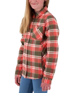Obermeyer Teen Girls Avery Flannel - Coral Berm Plai 13 Obermeyer Teen Girls Avery Flannel - Coral Berm Plai -Obermeyer-US store webimage 3401619137 S06 MODSDE